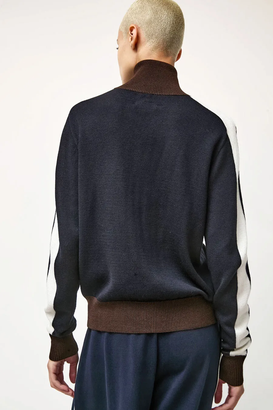 CORDERA Merino Wool Sporty Cardigan in Navy sold by No. 6 product image thumbnail 4
