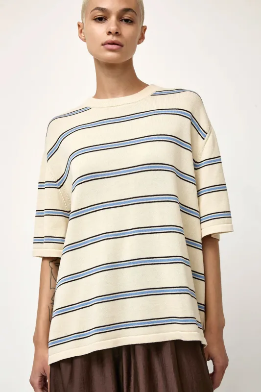 CORDERA Organic Cotton Striped T-Shirt in Yellow made by Cordera