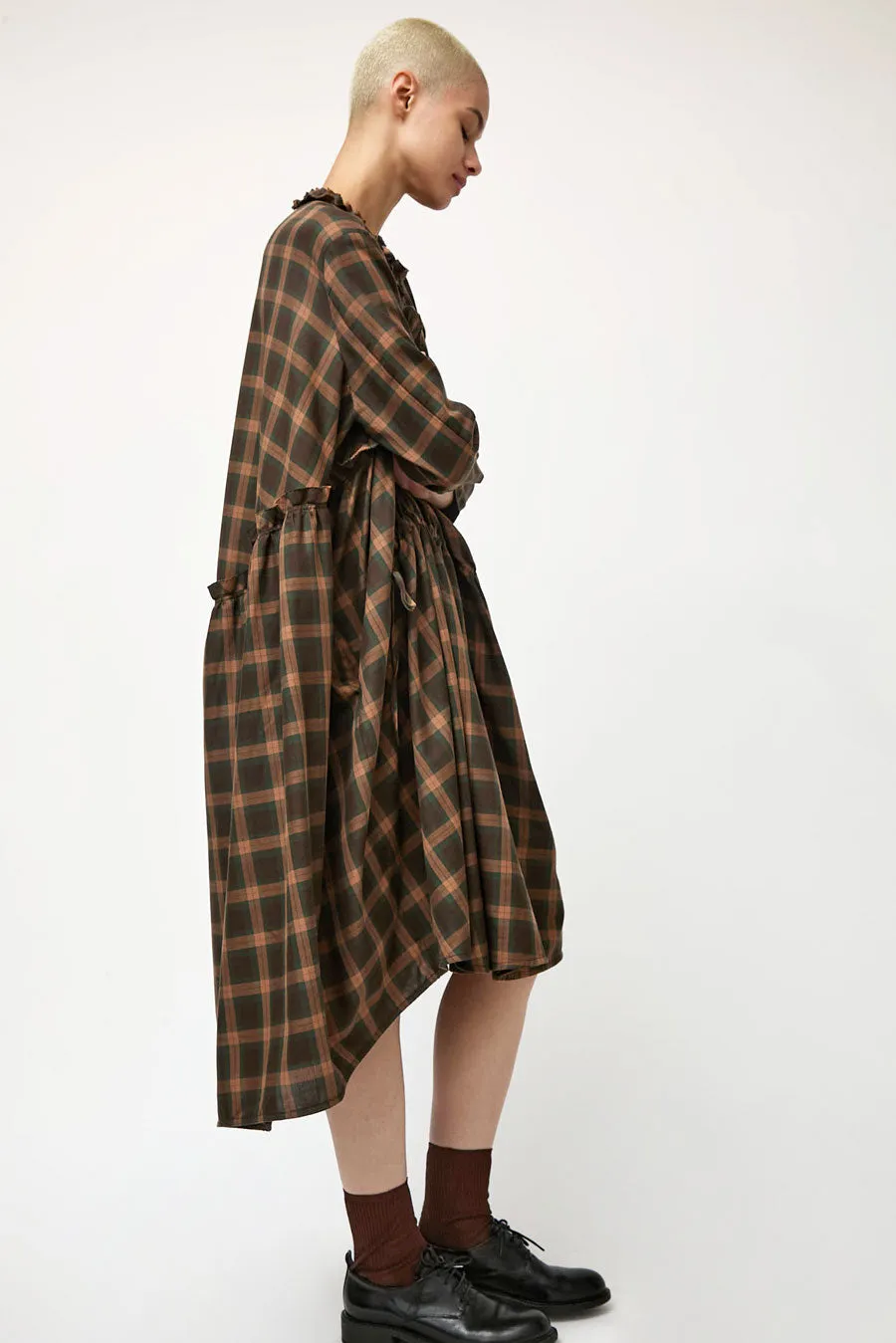 Henrik Vibskov Bon Chalant Dress in Brown Checks sold by No. 6 product image thumbnail 4