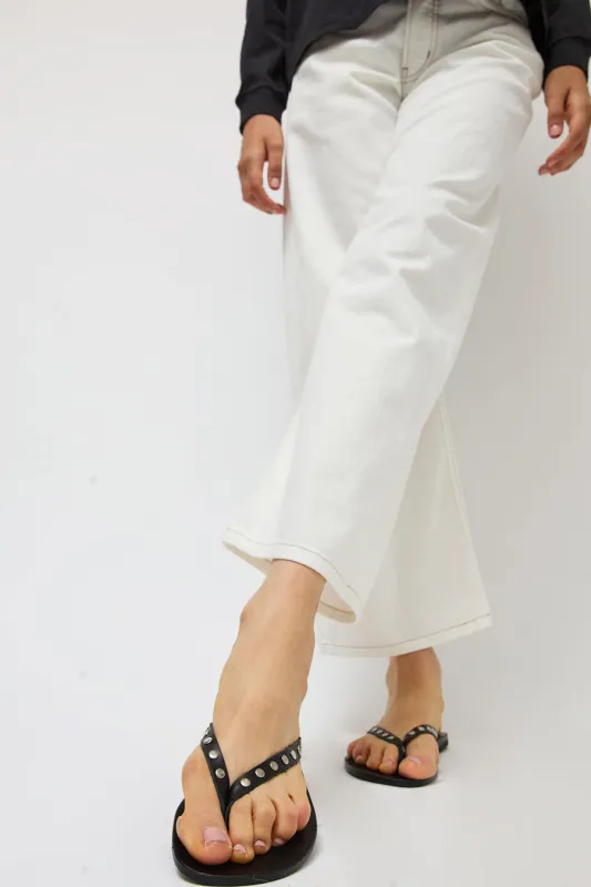Maria Farro Hydra Flip Flop in Black made by No. 6
