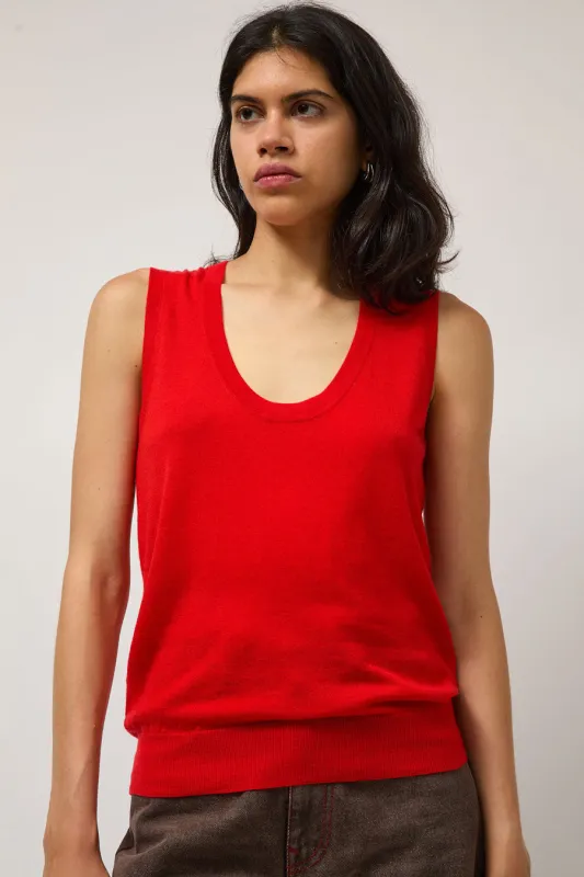 6397 Scoop Neck Vest in Red Orange made by 6397