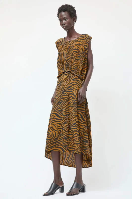No.6 Mitta Skirt in Brown and Black Zebra made by No. 6