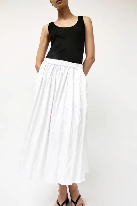 No.6 Mel Skirt in Texturized White made by No. 6