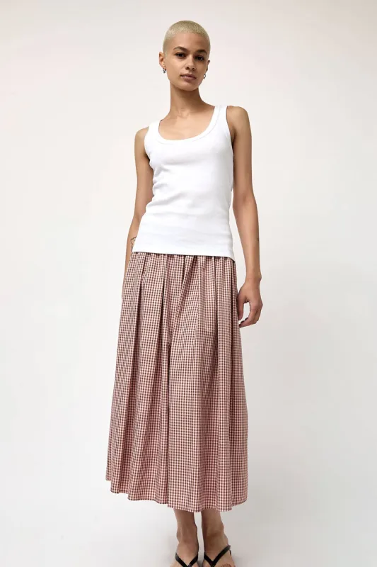 No.6 Mel Skirt in Pink Gingham made by No. 6