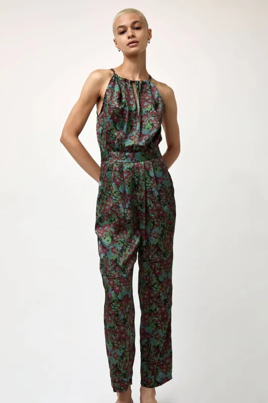 No.6 Keyhole Jumpsuit in Wine Garden made by No. 6