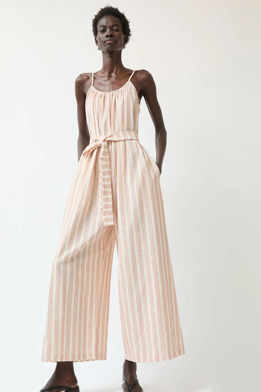 No.6 Eve Jumpsuit in Coral Stripe sold by No. 6 product image thumbnail 3