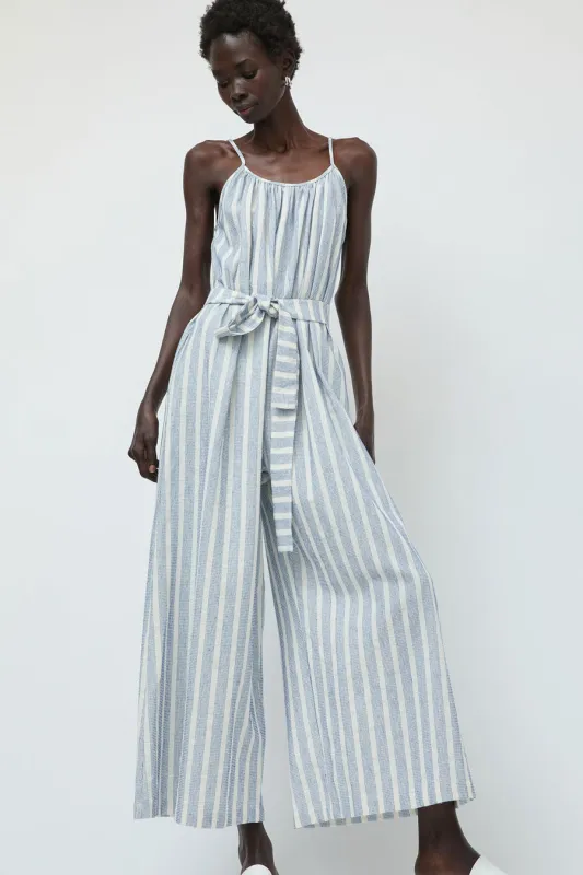 No.6 Eve Jumpsuit in Blue Stripe made by No. 6