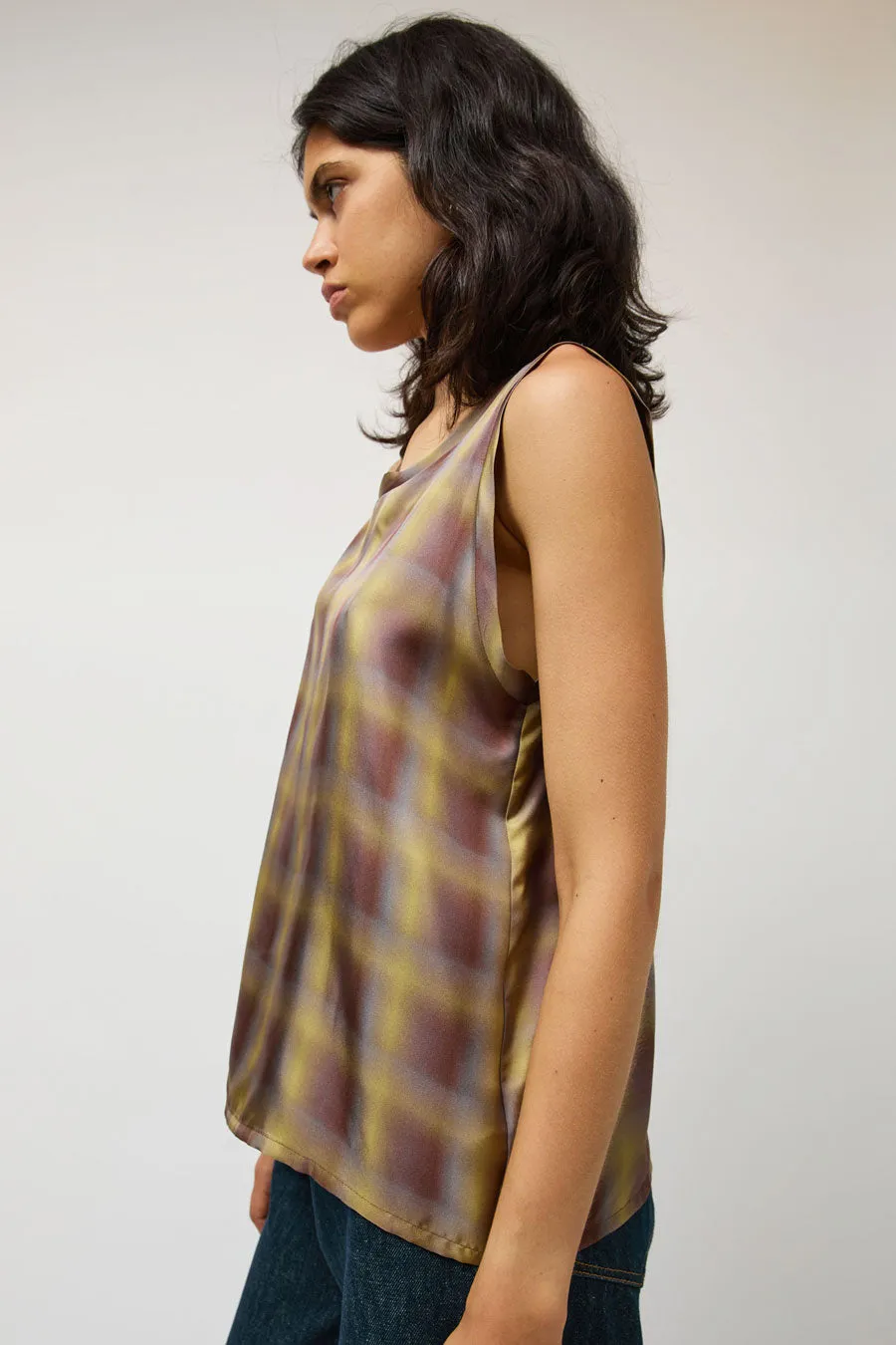 No.6 Danny Tank in Gold Blurry Plaid sold by No. 6 product image thumbnail 2
