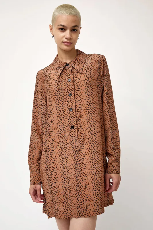 No.6 Annick Dress in Brown Animal made by No. 6