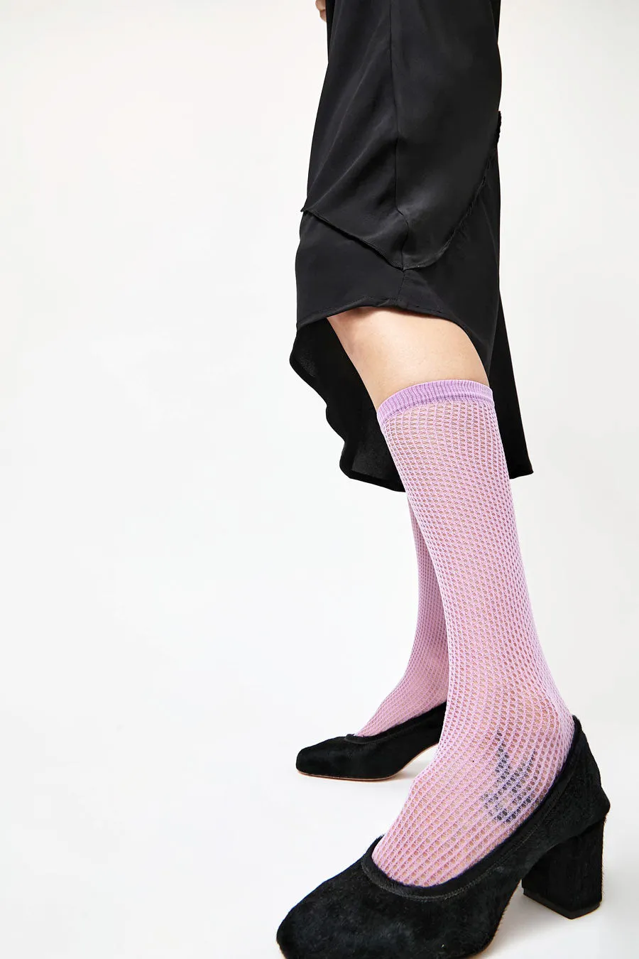 Leur Logette Short Mesh Socks in Lavender sold by No. 6