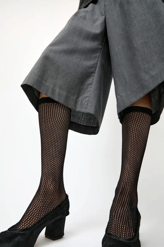 Leur Logette Short Mesh Socks in Black made by No. 6