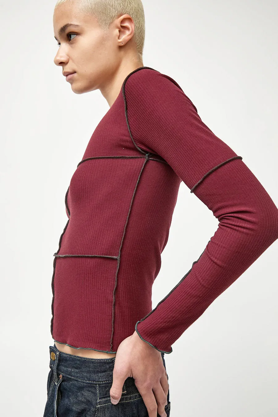 Baserange Cinder Long Sleeve Tee in Nara Red sold by No. 6 product image thumbnail 2