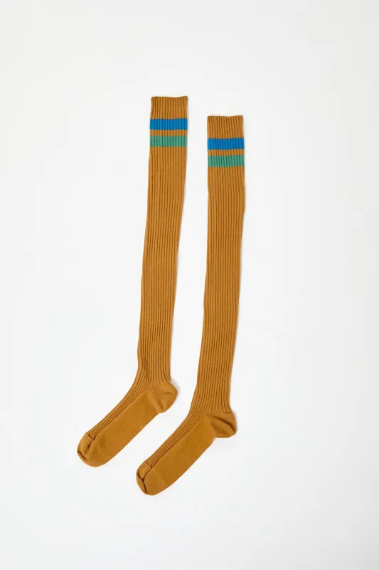 Baserange Race Overknee Socks in Silva Brown made by Baserange