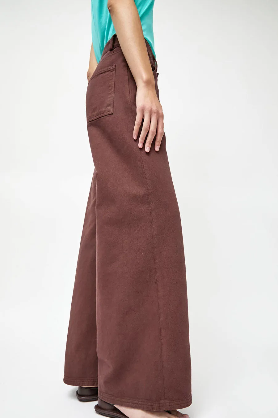 Baserange Tajo Pants Wide in Cata Brown sold by No. 6 product image thumbnail 4