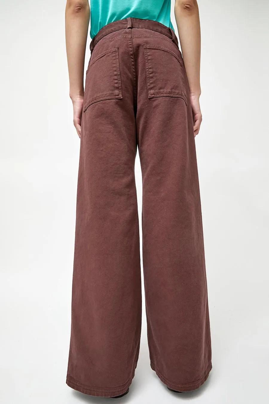 Baserange Tajo Pants Wide in Cata Brown sold by No. 6 product image thumbnail 5
