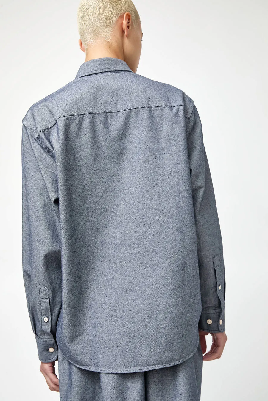 Baserange Bent Shirt in Dark Denim sold by No. 6 product image thumbnail 5
