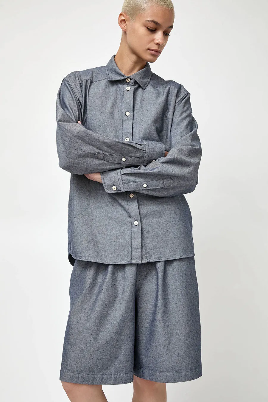 Baserange Bent Shirt in Dark Denim sold by No. 6 product image thumbnail 3