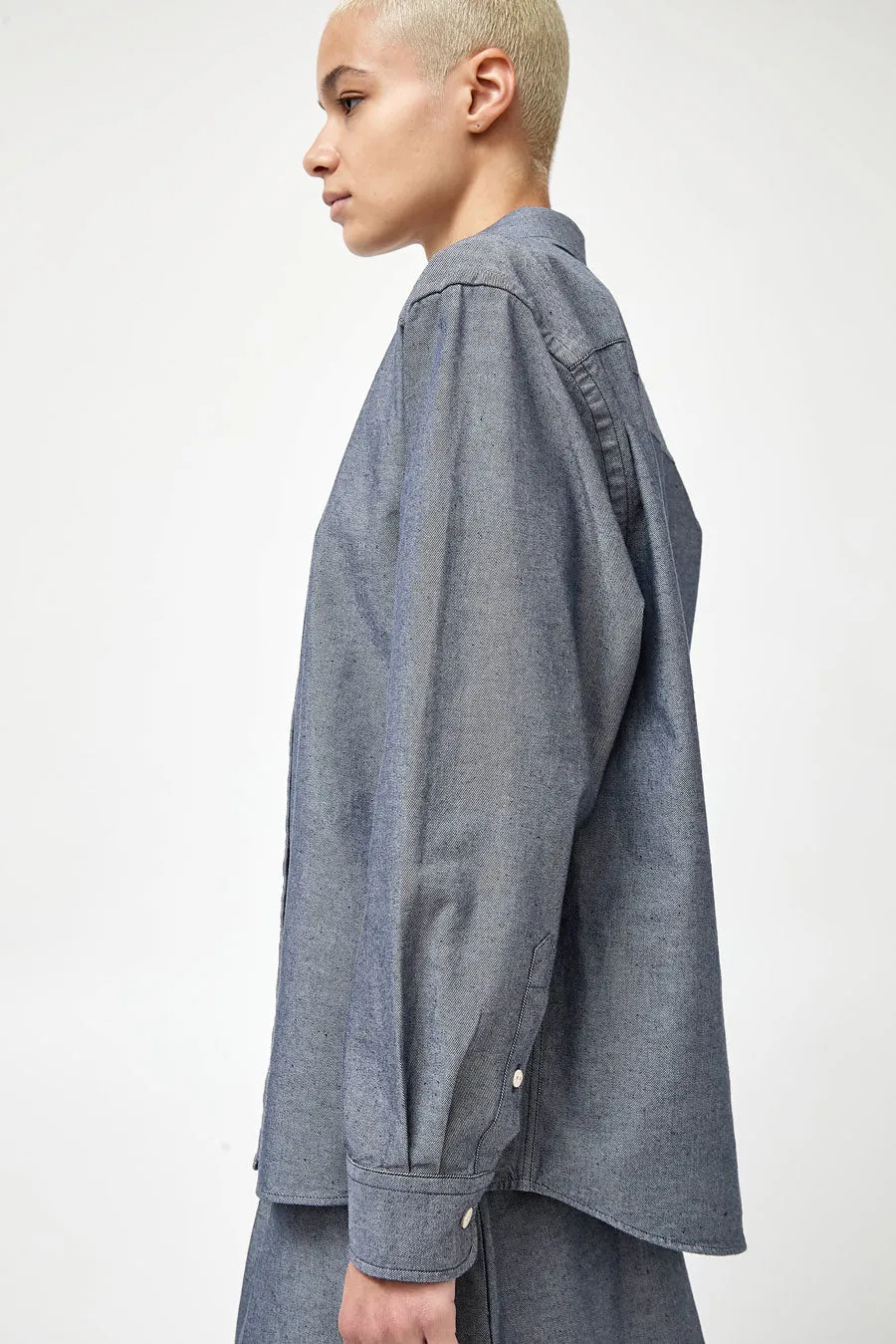 Baserange Bent Shirt in Dark Denim sold by No. 6 product image thumbnail 2