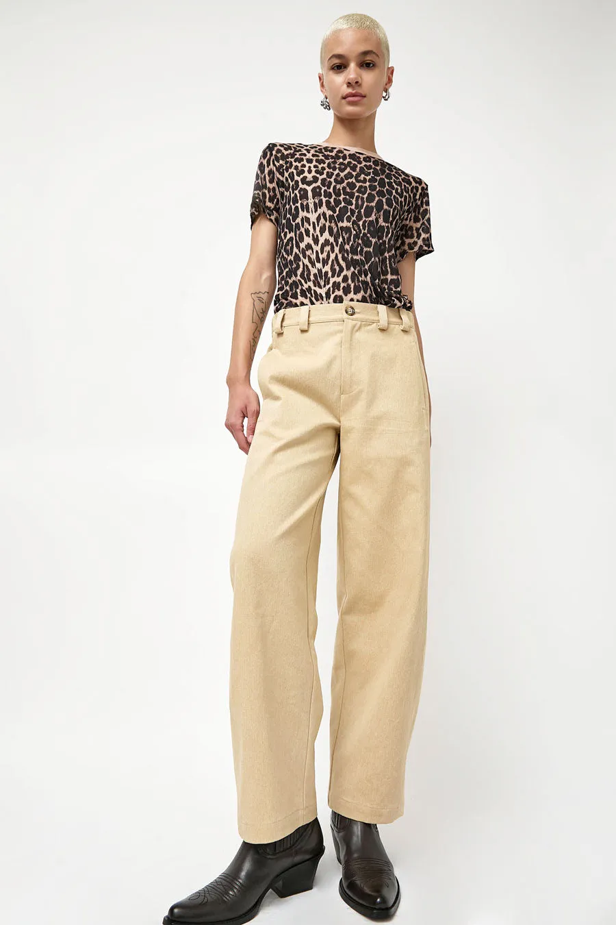 No.6 Justin Pant in Tobacco sold by No. 6