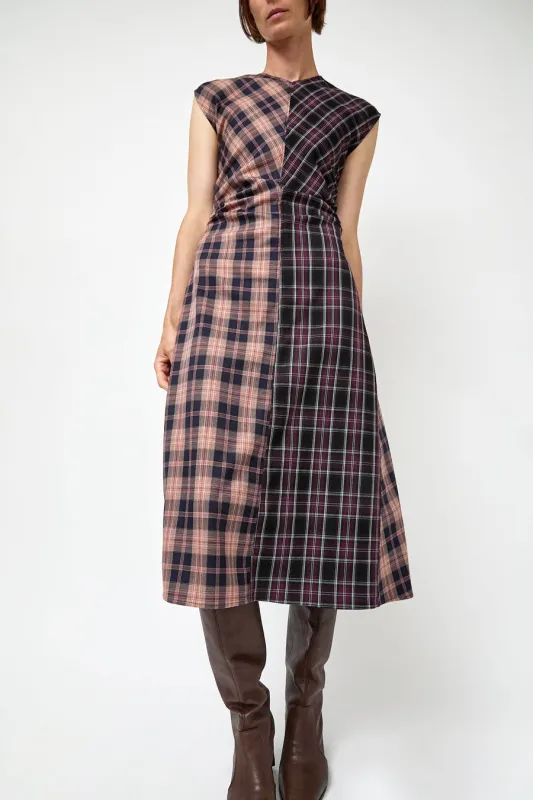 No.6 Rochelle Dress in Plum and Pink Plaid made by No. 6