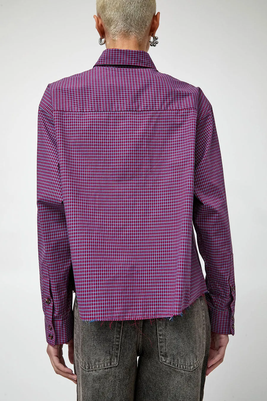 No.6 River Shirt in Wine Plaid sold by No. 6 product image thumbnail 5
