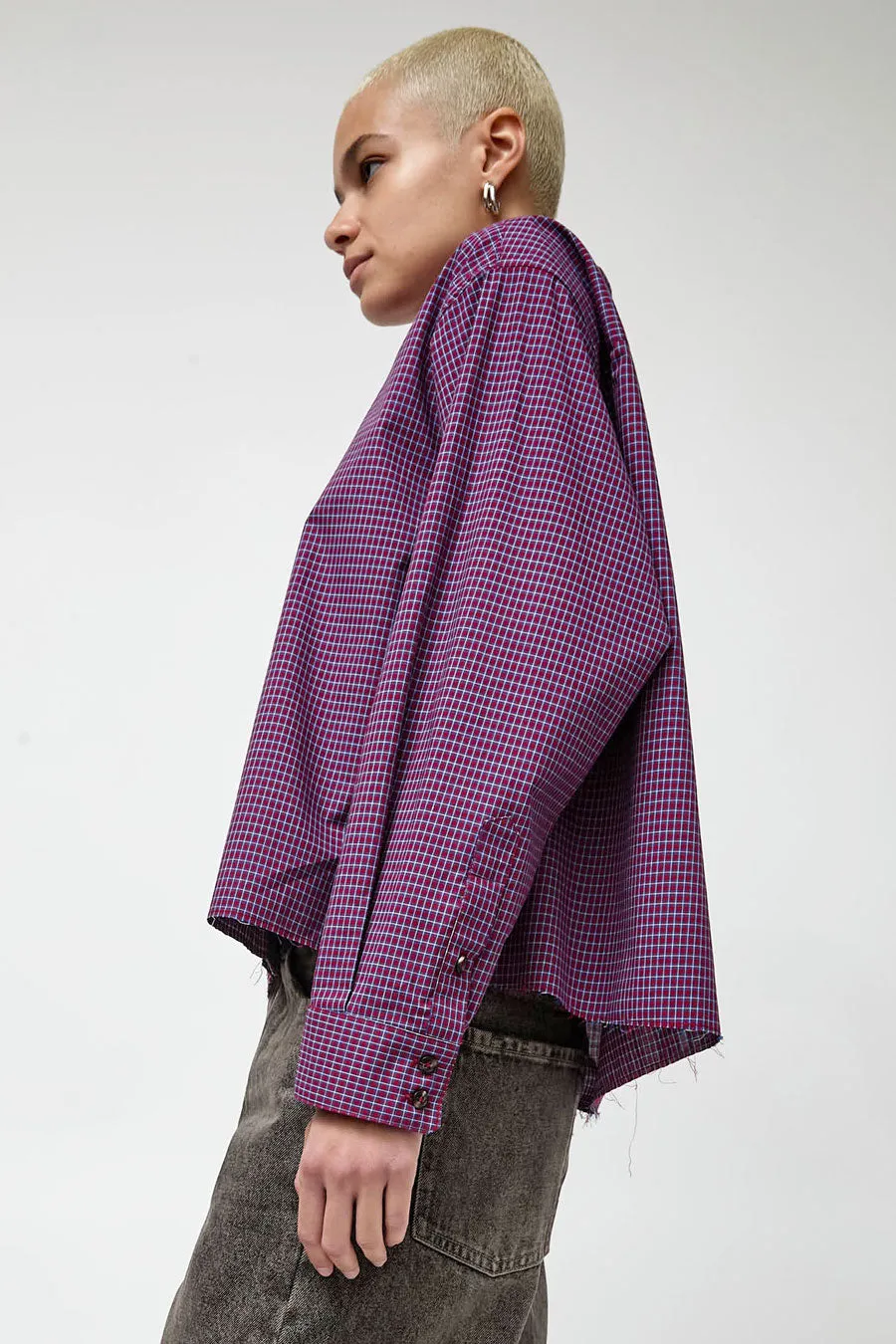 No.6 River Shirt in Wine Plaid sold by No. 6 product image thumbnail 2