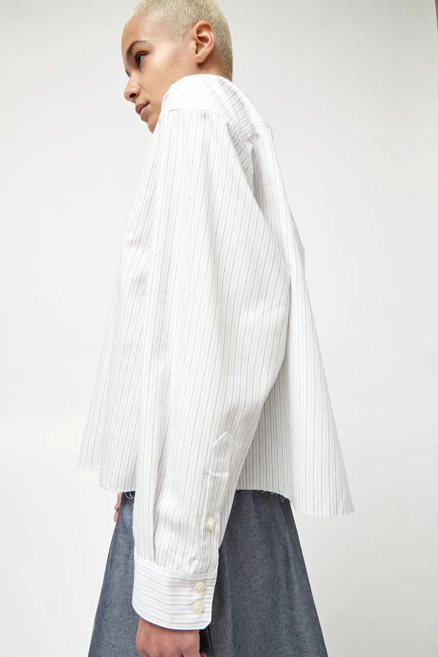 No.6 River Shirt in White Pinstripe sold by No. 6 product image thumbnail 2