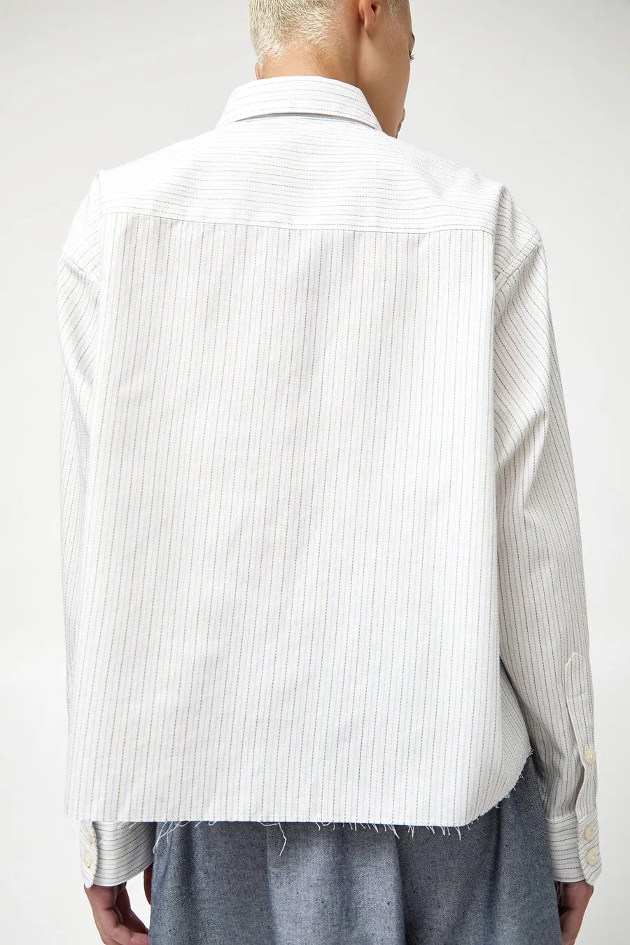 No.6 River Shirt in White Pinstripe sold by No. 6 product image thumbnail 3