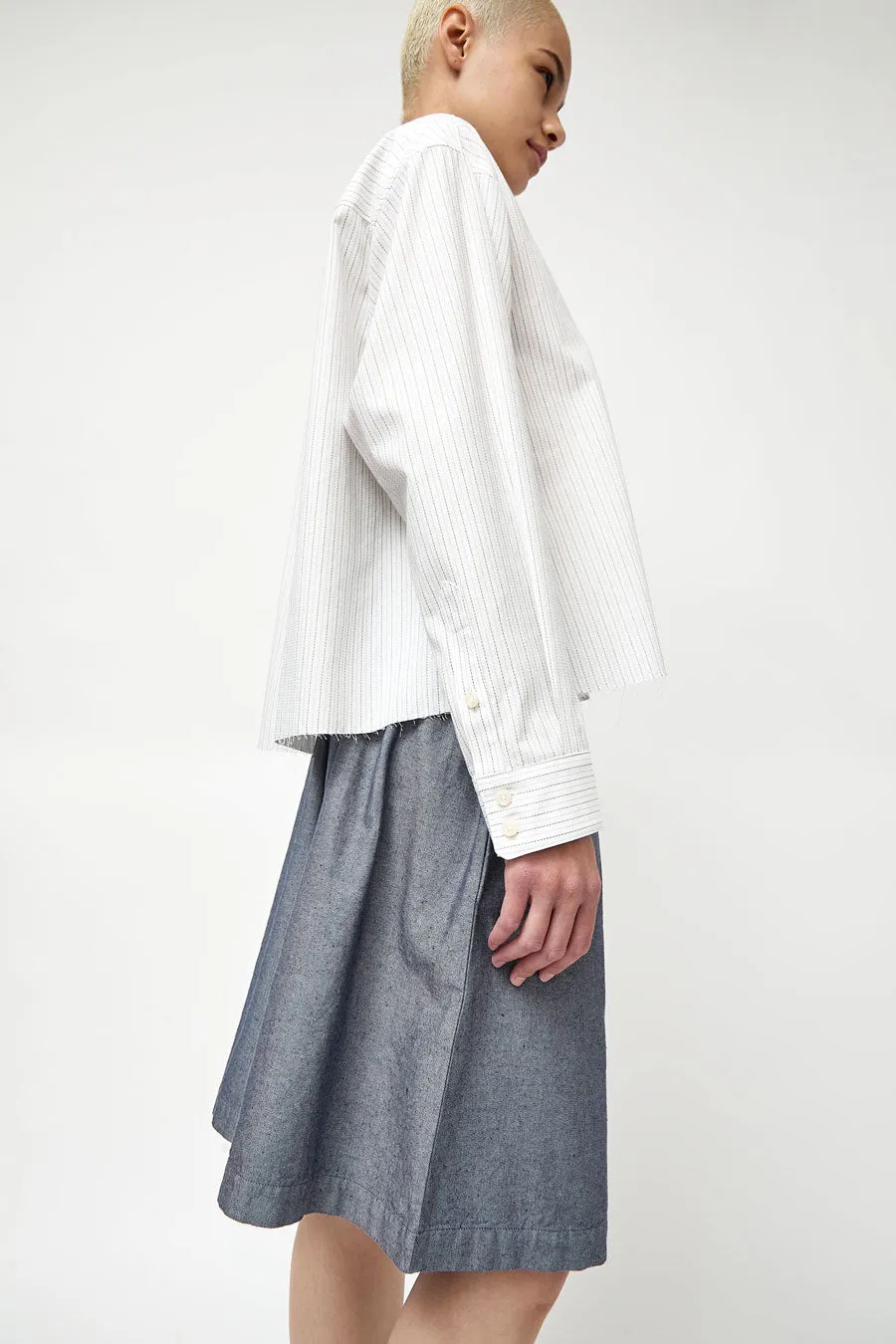 No.6 River Shirt in White Pinstripe sold by No. 6 product image thumbnail 4