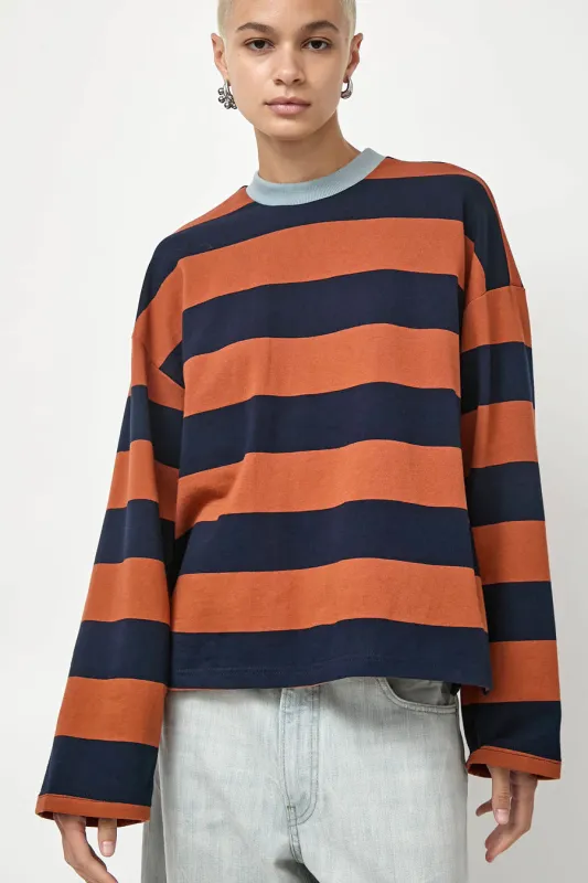 No.6 Nora Top in Rust Stripe made by No. 6