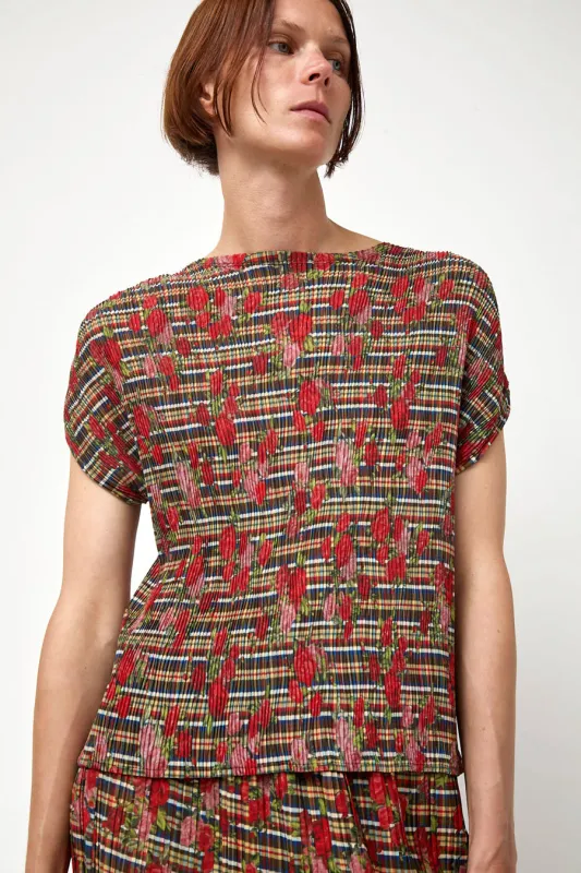 No.6 Nico Top in Rose Plaid made by No. 6