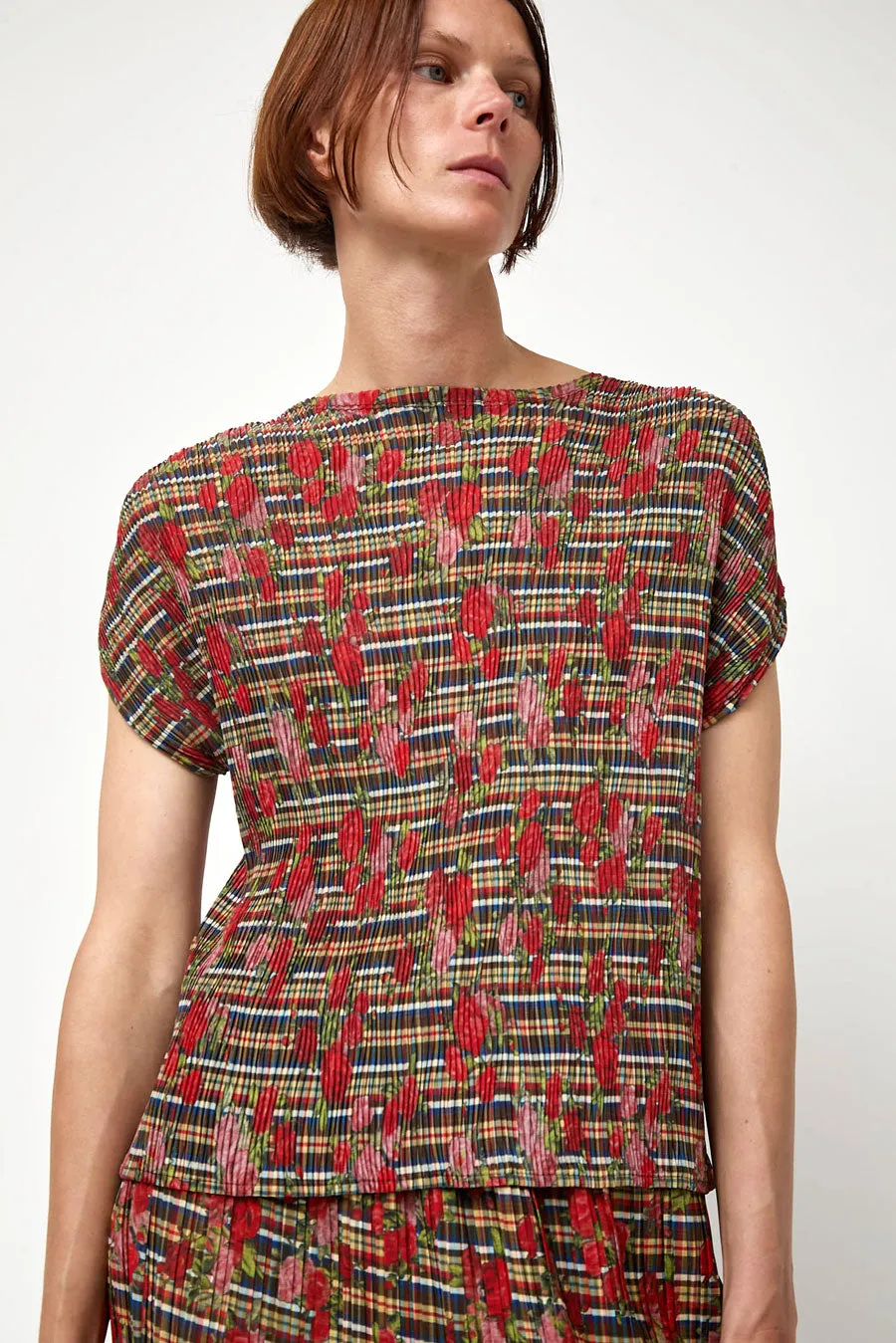 No.6 Nico Top in Rose Plaid sold by No. 6