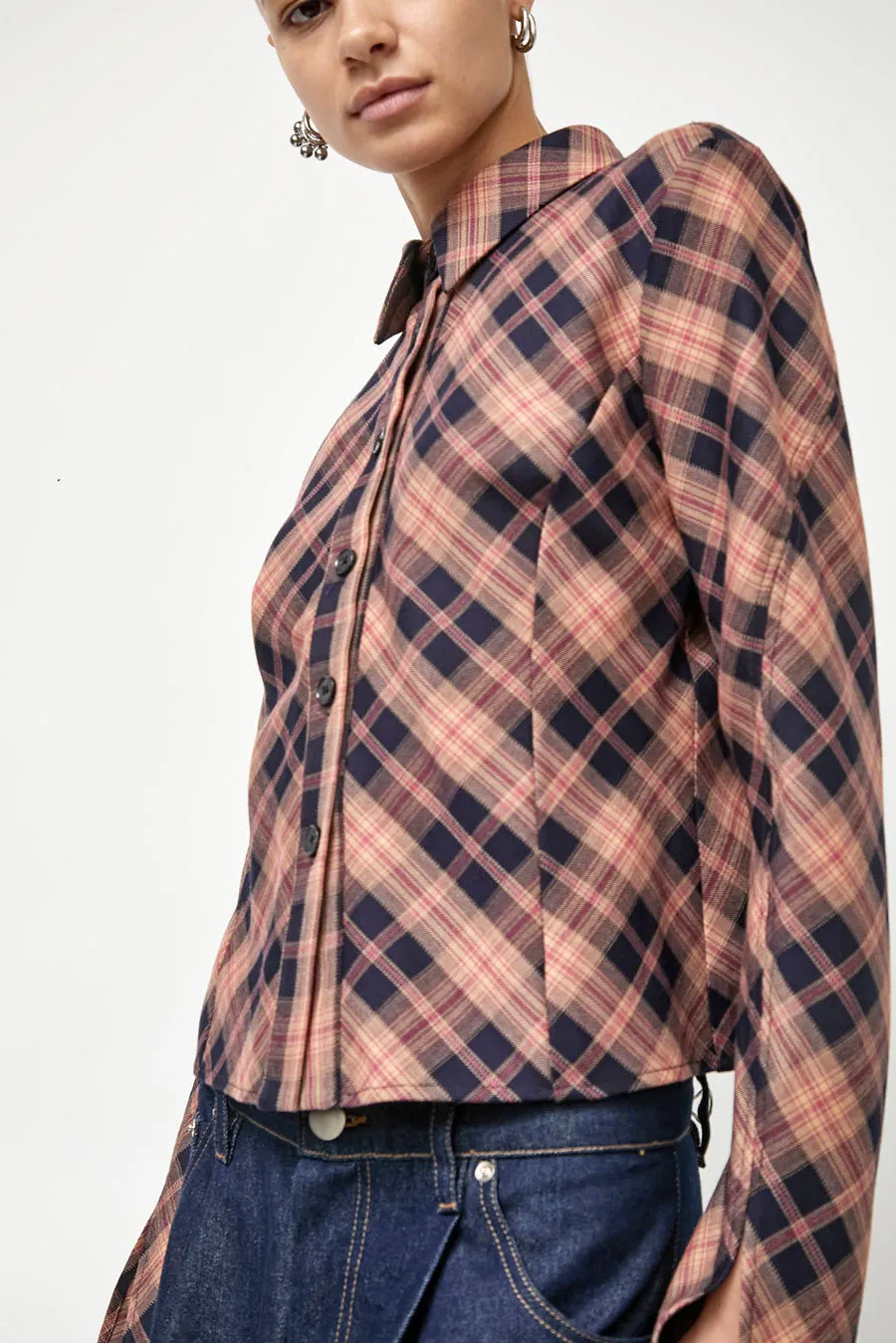 No.6 Linn Shirt in Pink Plaid sold by No. 6 product image thumbnail 2