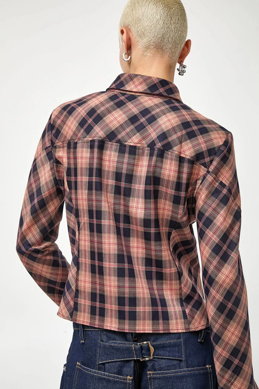 No.6 Linn Shirt in Pink Plaid sold by No. 6 product image thumbnail 4