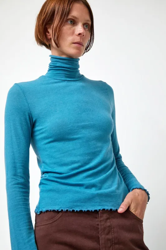 No.6 Lennon Turtleneck in Teal made by No. 6