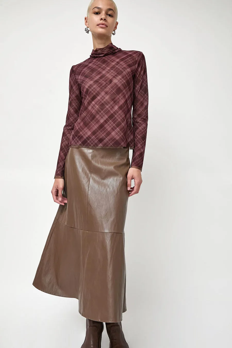 No.6 Lennon Turtleneck in Plum Plaid sold by No. 6 product image thumbnail 5