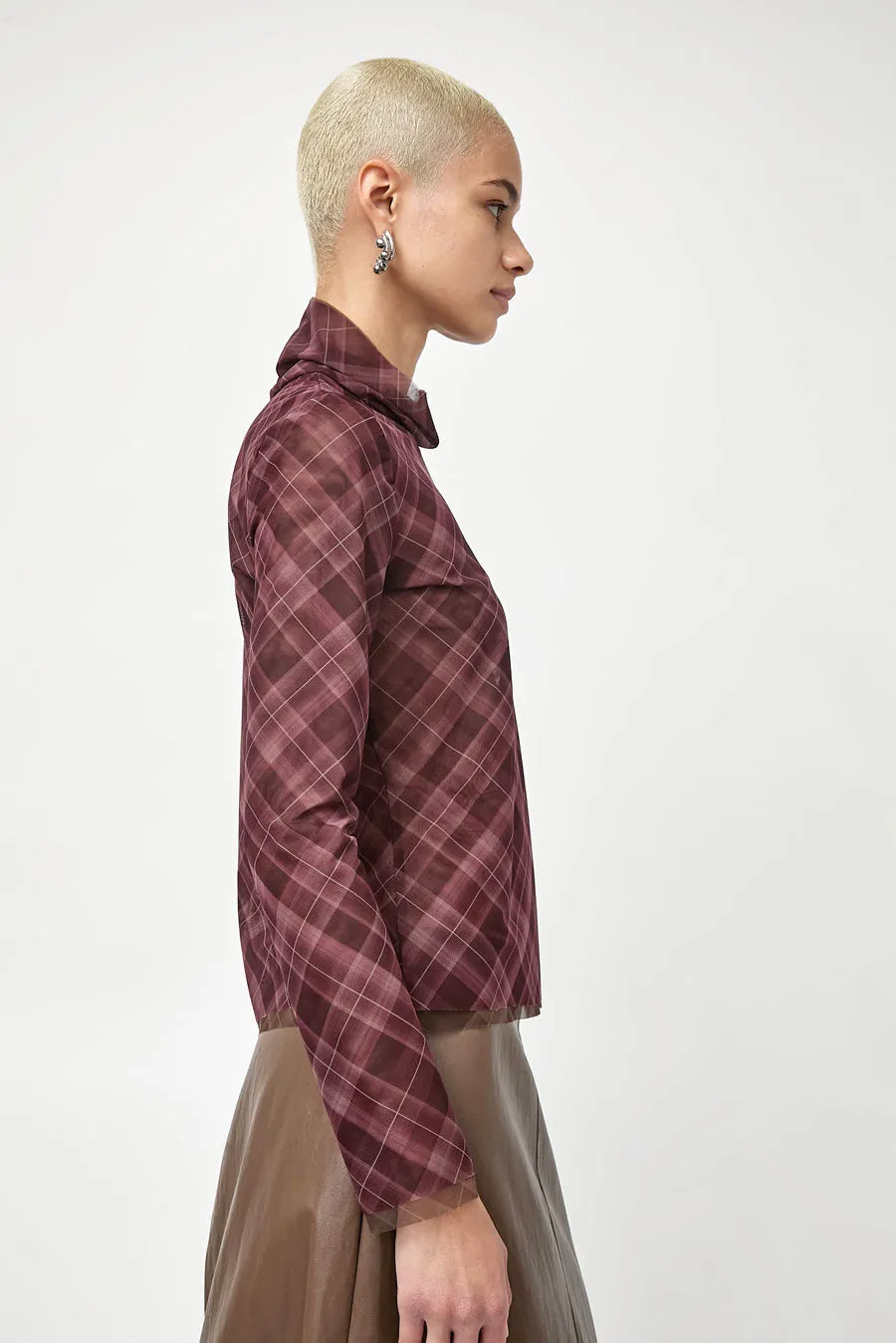 No.6 Lennon Turtleneck in Plum Plaid sold by No. 6 product image thumbnail 2