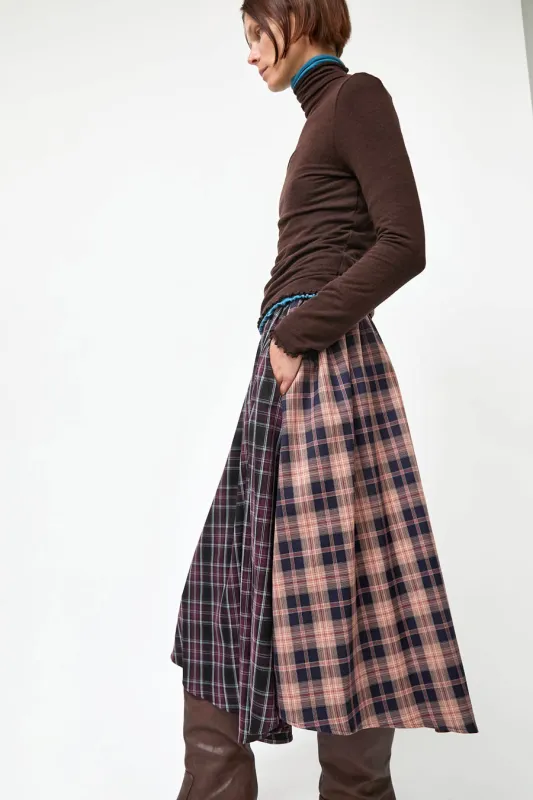 No.6 Lee Skirt in Plaid Combo made by No. 6