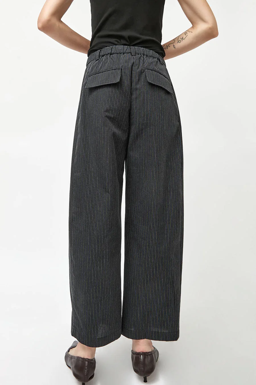No.6 Justin Pant in Black Multi Pinstripe sold by No. 6 product image thumbnail 4