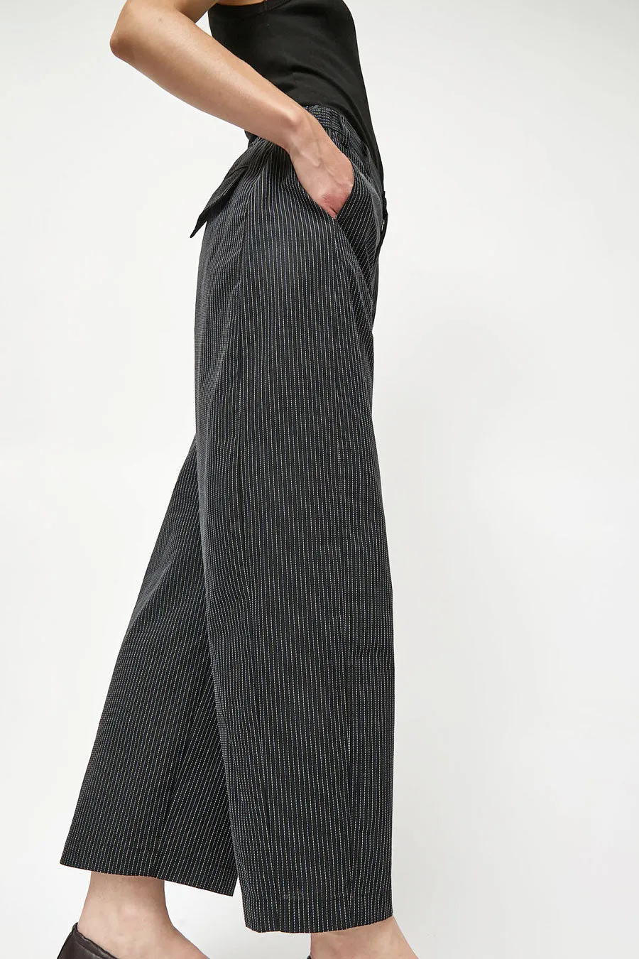 No.6 Justin Pant in Black Multi Pinstripe sold by No. 6 product image thumbnail 2
