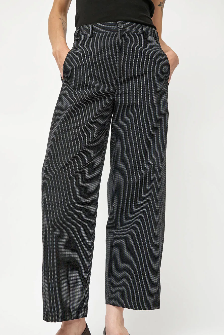 No.6 Justin Pant in Black Multi Pinstripe sold by No. 6 product image thumbnail 3