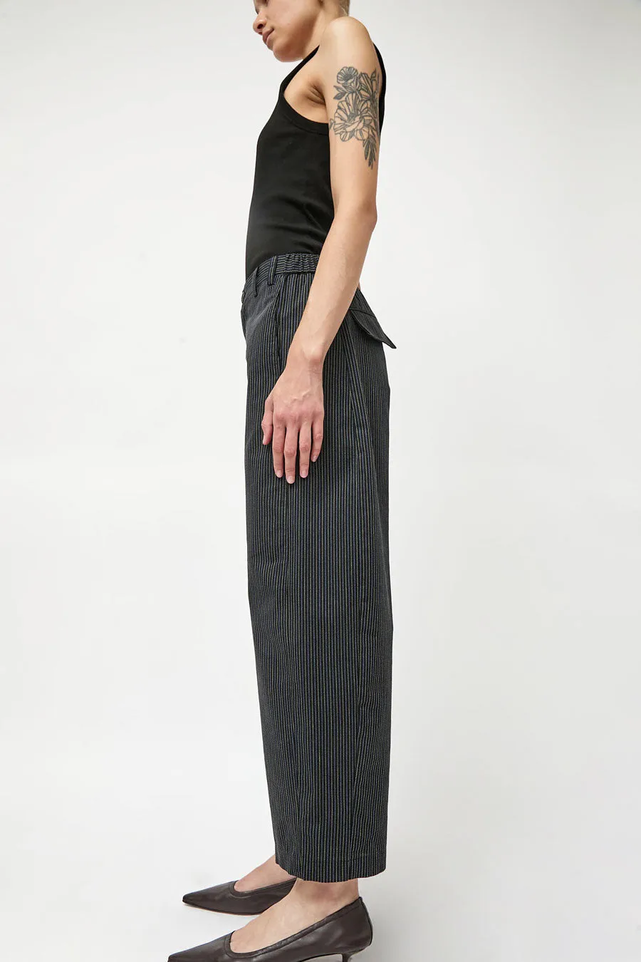 No.6 Justin Pant in Black Multi Pinstripe sold by No. 6 product image thumbnail 5