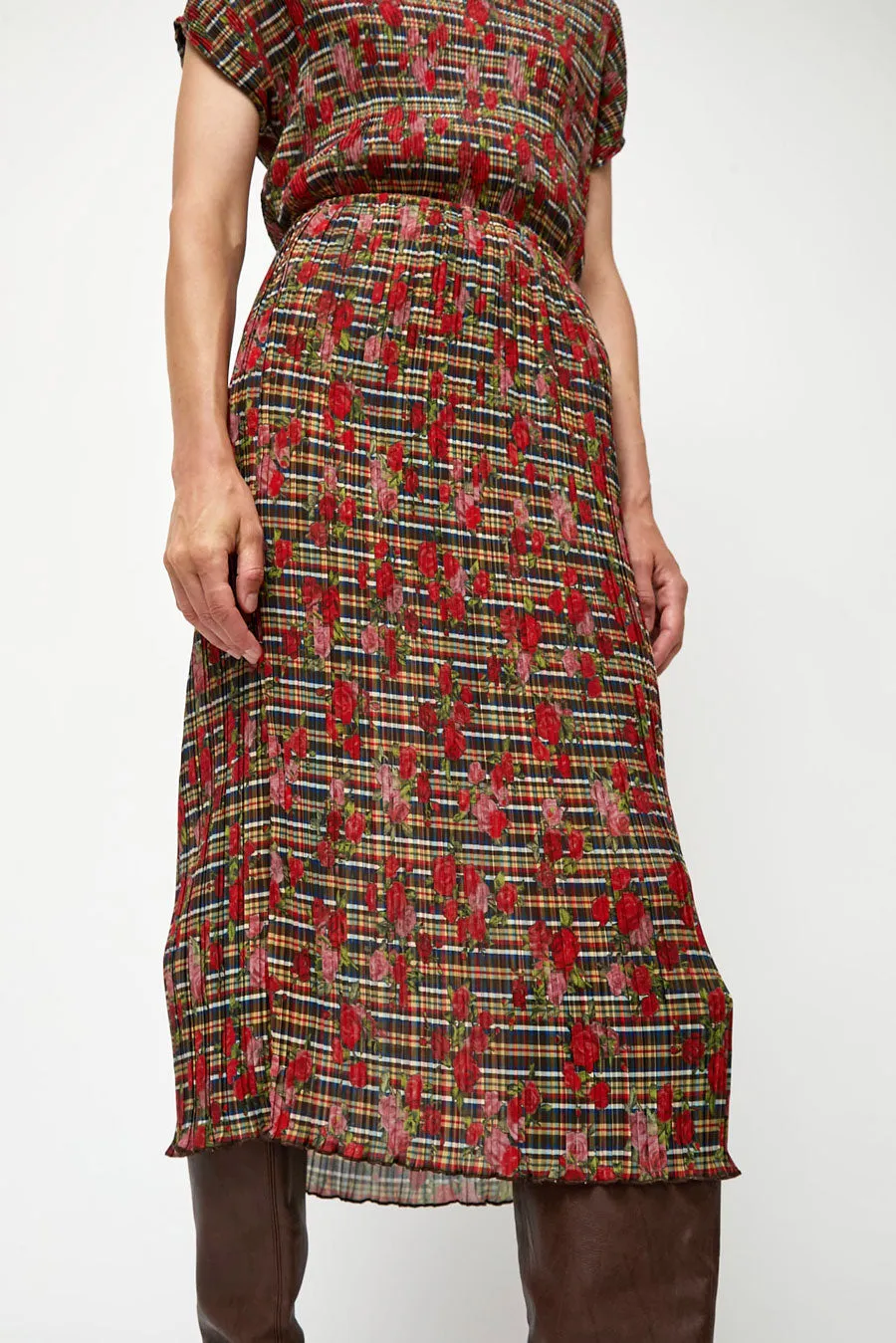 No.6 Hiroko Skirt in Rose Plaid sold by No. 6 product image thumbnail 2