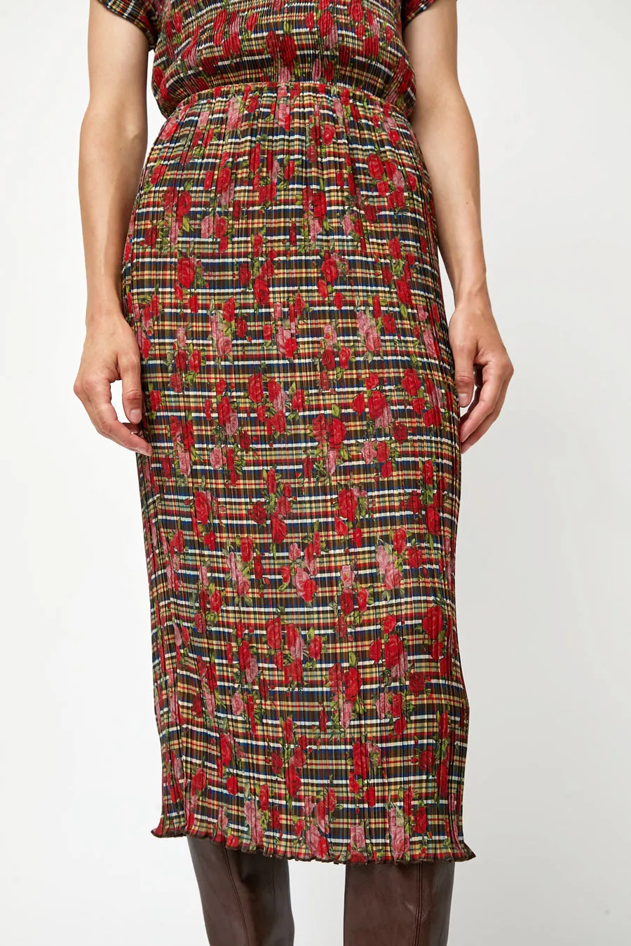 No.6 Hiroko Skirt in Rose Plaid sold by No. 6 product image thumbnail 3