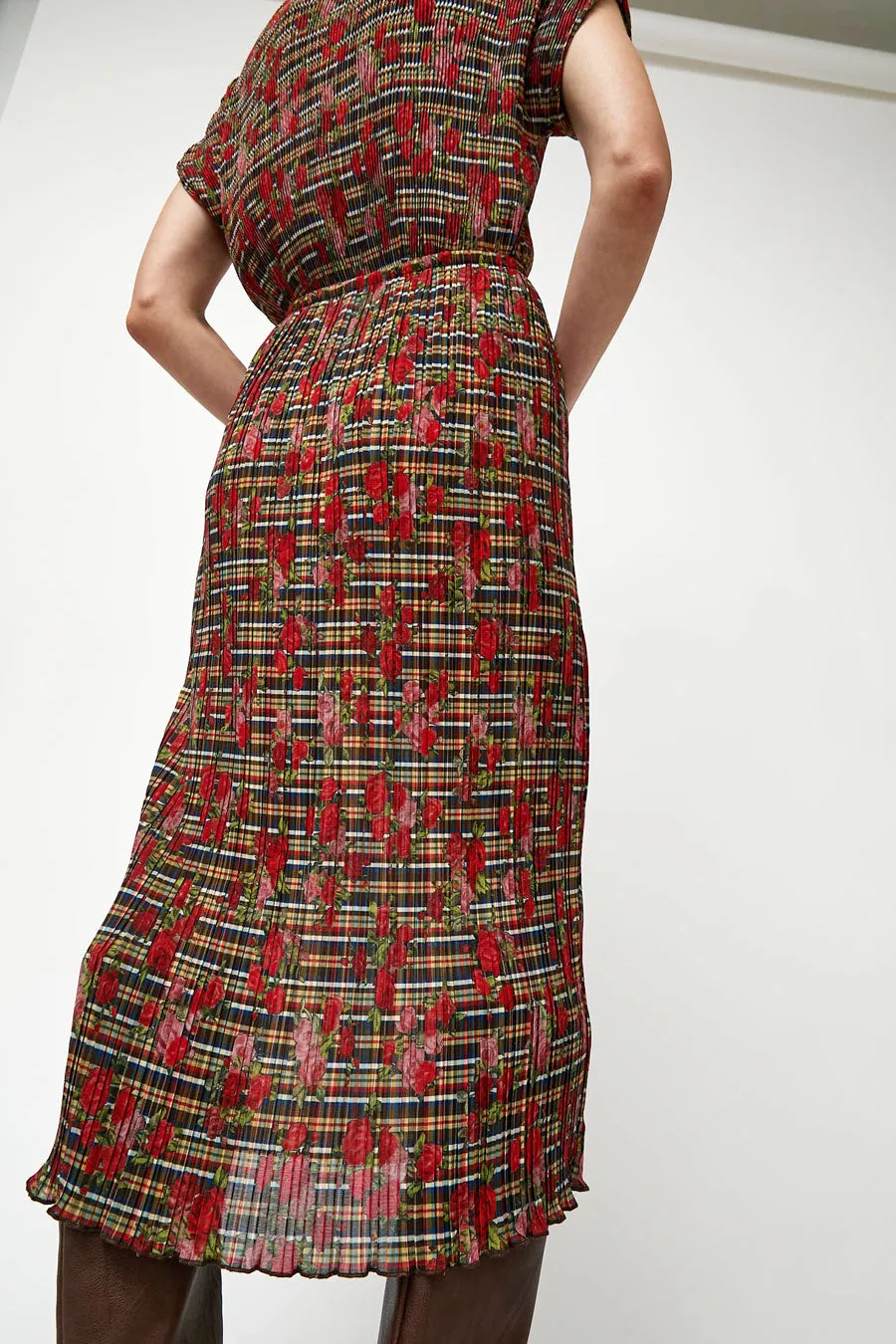 No.6 Hiroko Skirt in Rose Plaid sold by No. 6 product image thumbnail 4