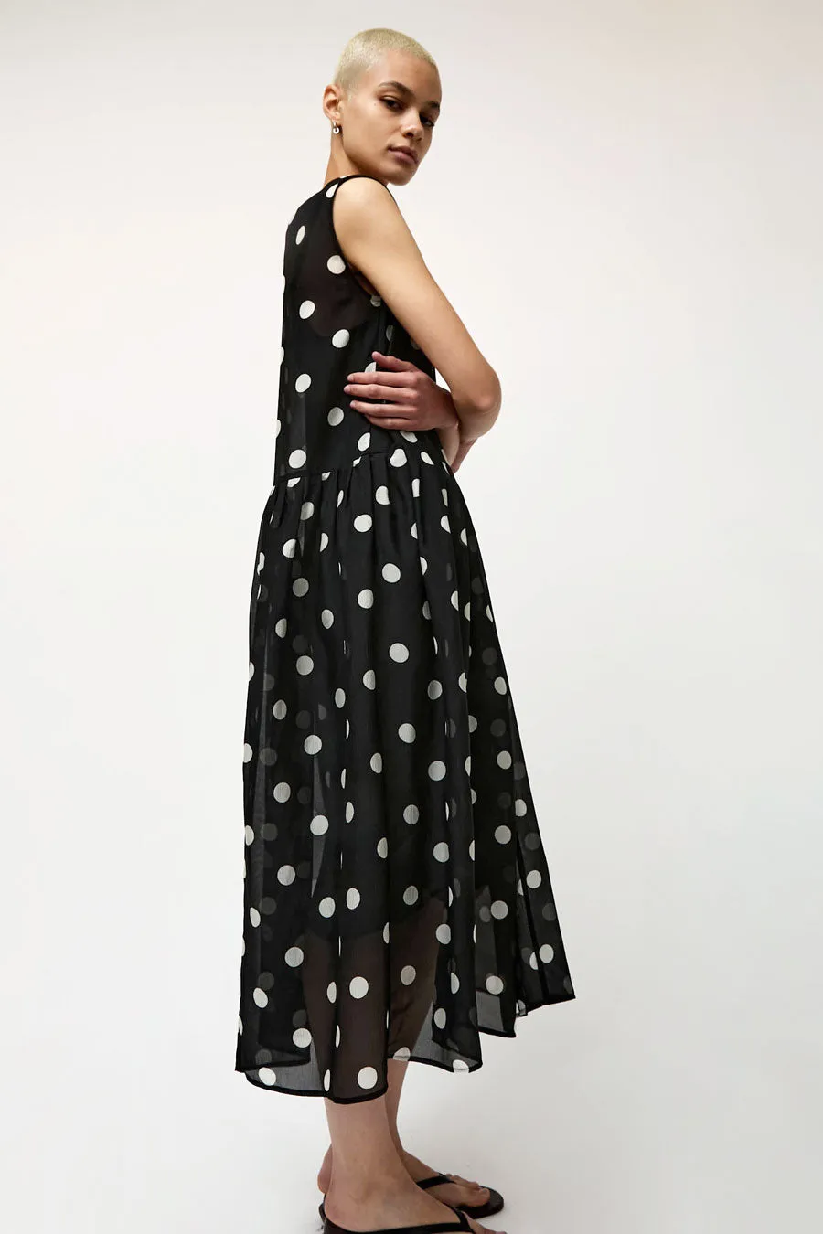 No.6 Audrey Dress in Black with White Dot sold by No. 6 product image thumbnail 4