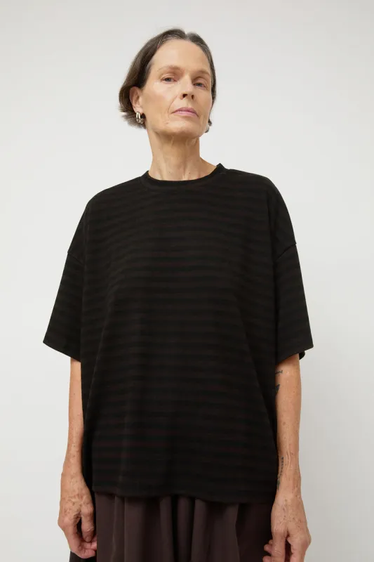 Ali Golden Oversized T-Shirt in Brown and Black Stripe made by Ali Golden