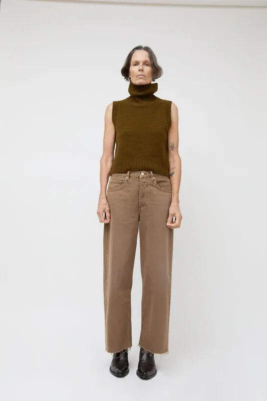 Dala Isle Ankle Jean in Oak Brown made by Dala