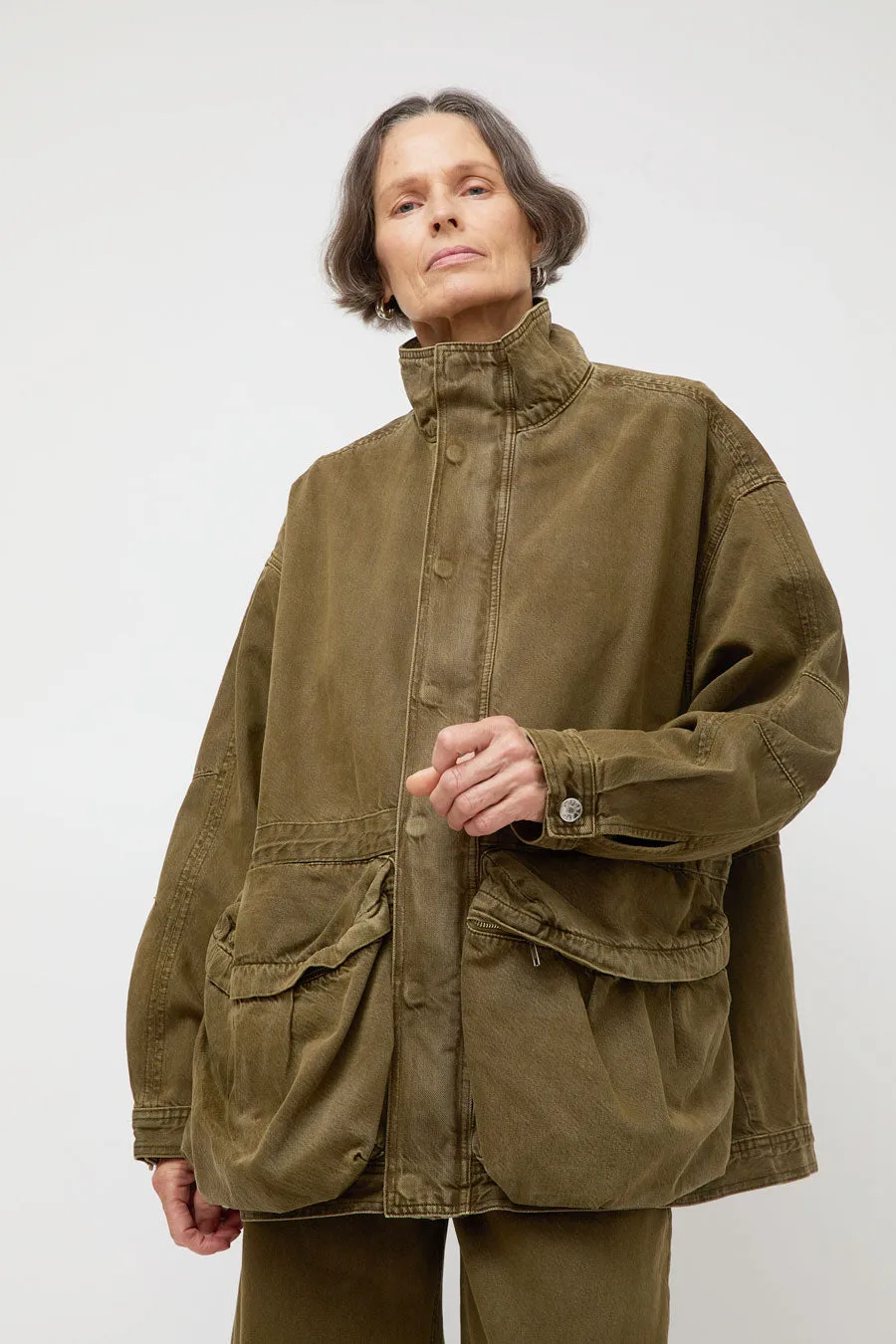 Dala Mountain Jacket in Dark Olive sold by No. 6
