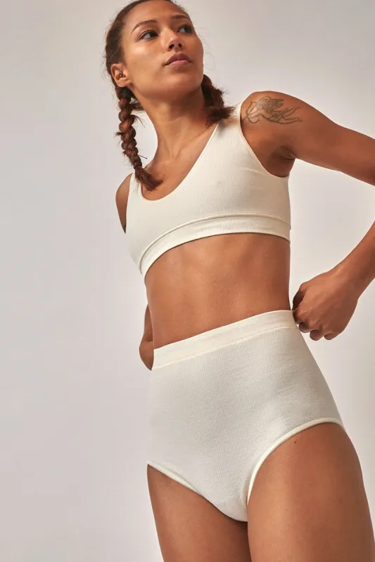 Baserange Aid Pants in Off White sold by No. 6